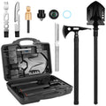 Multifunctional Shovel Axe Set Camping Survival Shovel Multitool Emergency Survival Gear with Extension Handles Carrying Box